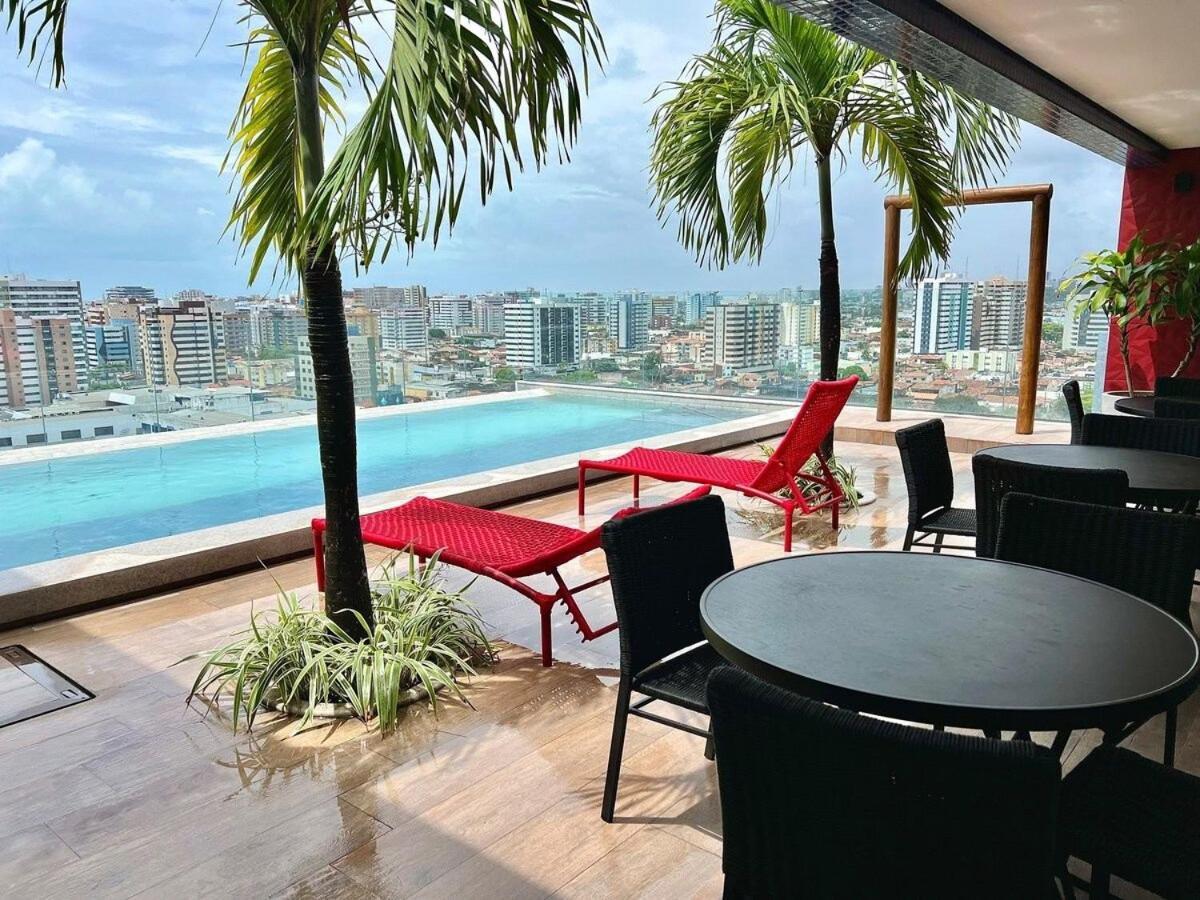 Edificio Sky Concept - Apt 1003 - Quarto E Sala Com Ar Condicionado, Piscina, Academia, Area Kids, Proximo A Praias Turisticas E Bares Badalados Maceio  Luaran gambar